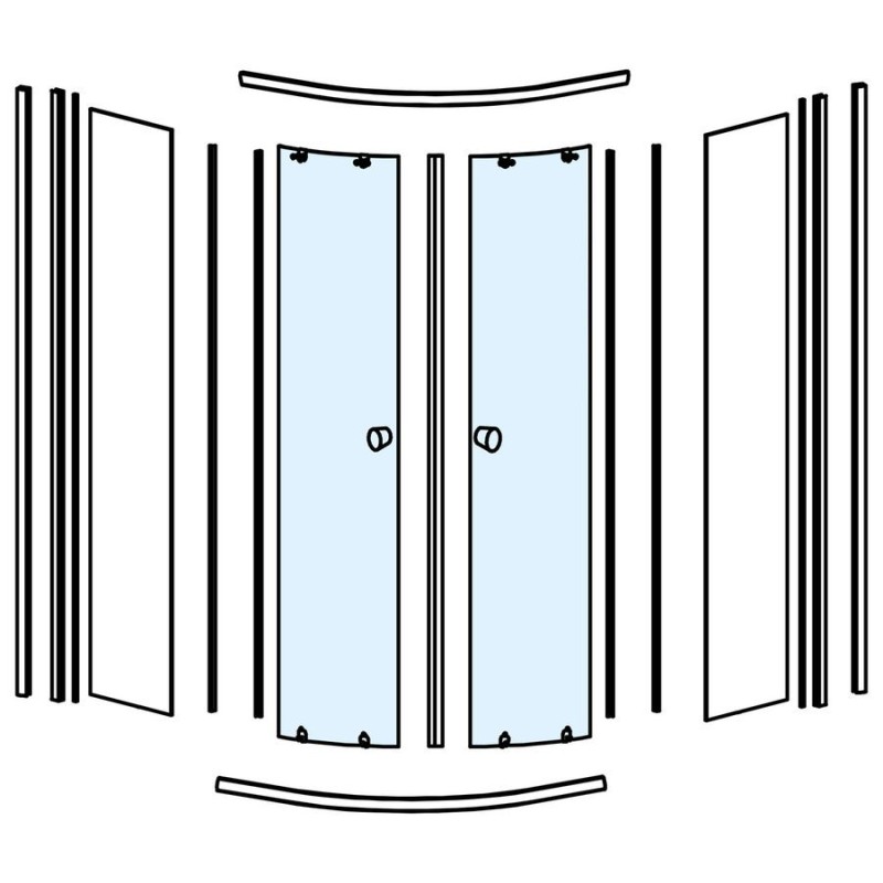 HLS800 sklo k pohyblivej časti