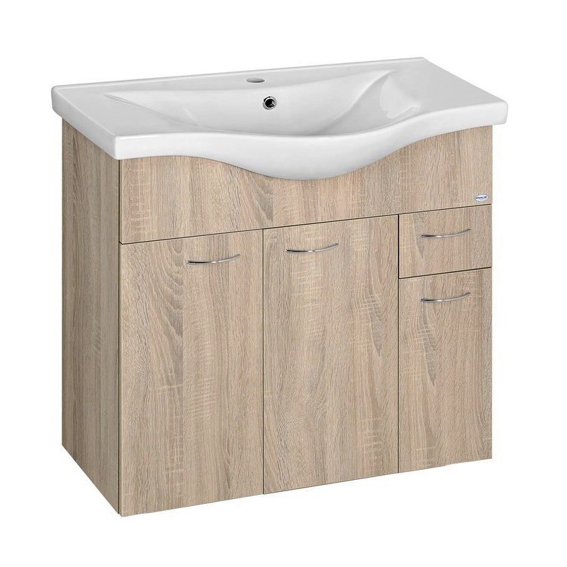 KERAMIA FRESH umývadlová skrinka 74,5x74x34,7cm,dub platin