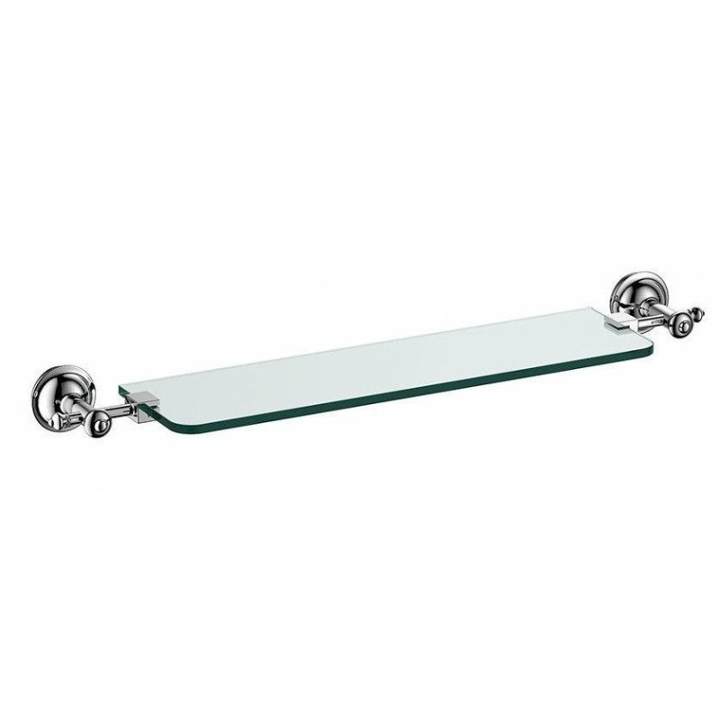 ASTOR sklenená polica, chróm