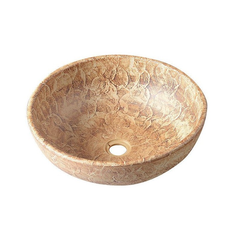 PRIORI keramické umývadlo, priemer 41cm, farba hnedá