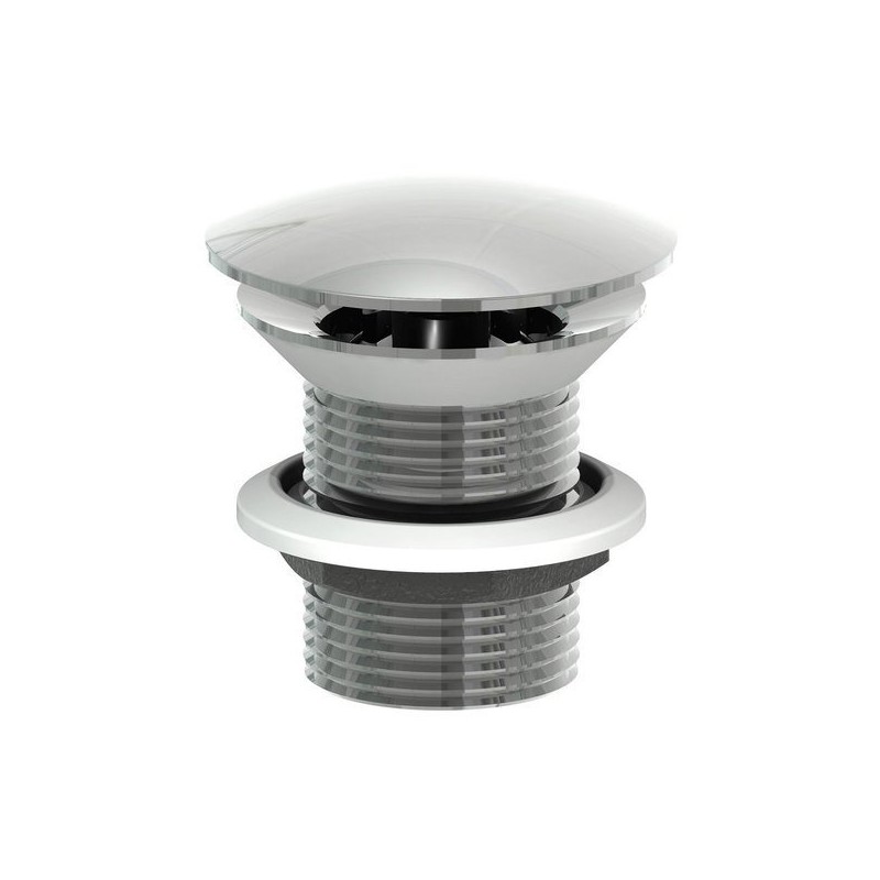 MINIMAL umývadlová výpust 5/4", neuzatvárateľná, veľká krytka, tl.30-60mm, nerez
