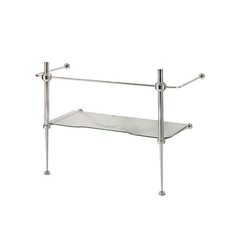 WALDORF konštrukcia pre umývadlo 80cm so sklenenou policou, chróm
