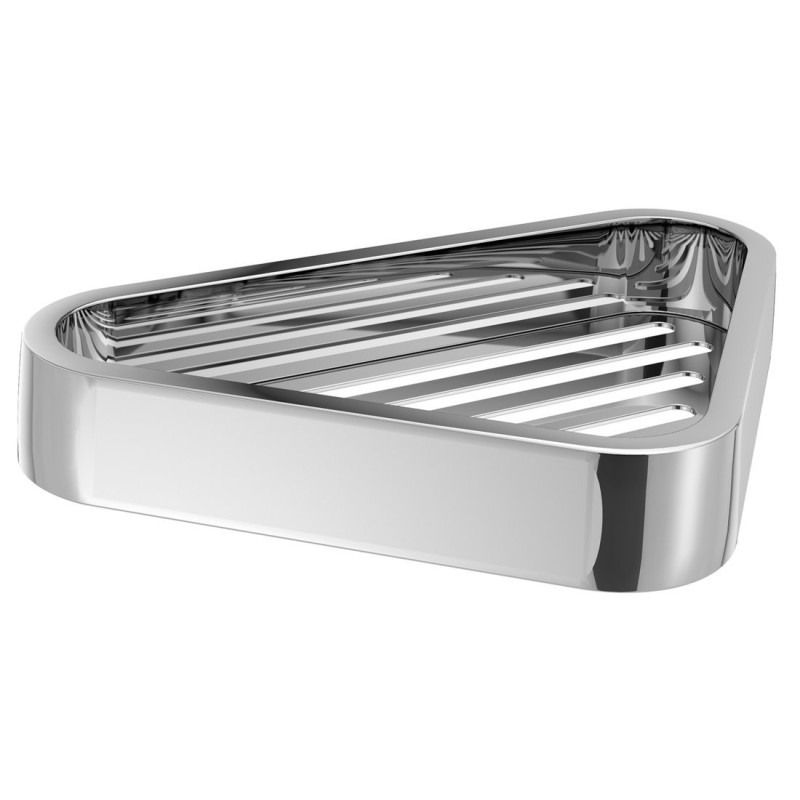 SMART polica rohová, 170x30x170mm, chróm