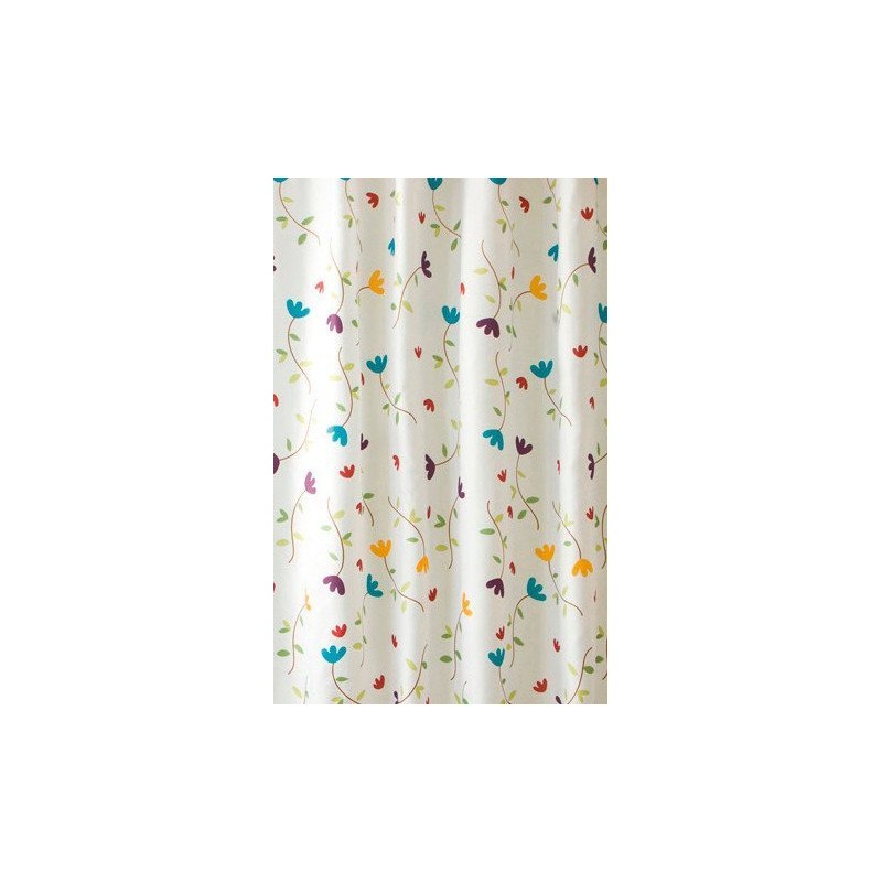 Sprchový záves 180x200cm, polyester, kvetovaný