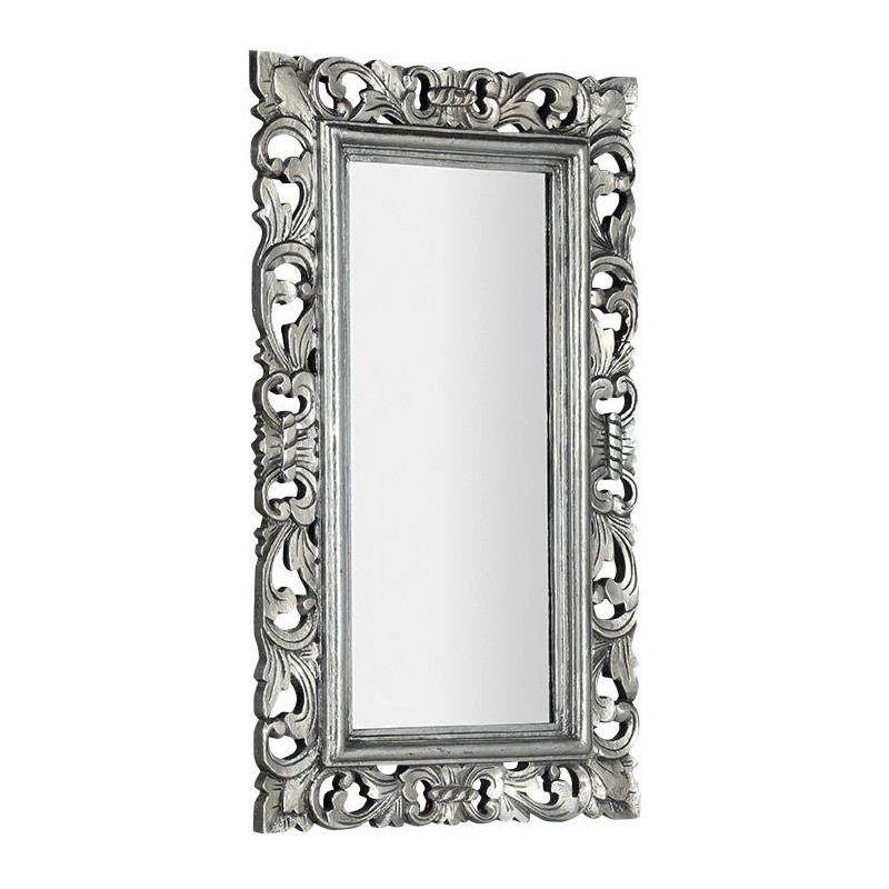 SAMBLUNG zrkadlo v ráme, 40x70cm, strieborná Antique