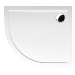 RENA R sprchová vanička z liateho mramoru, štvrťkruh 90x80cm, R550, pravá, bie