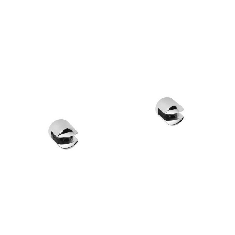 X-ROUND držiaky sklenené poličky 8mm, chróm