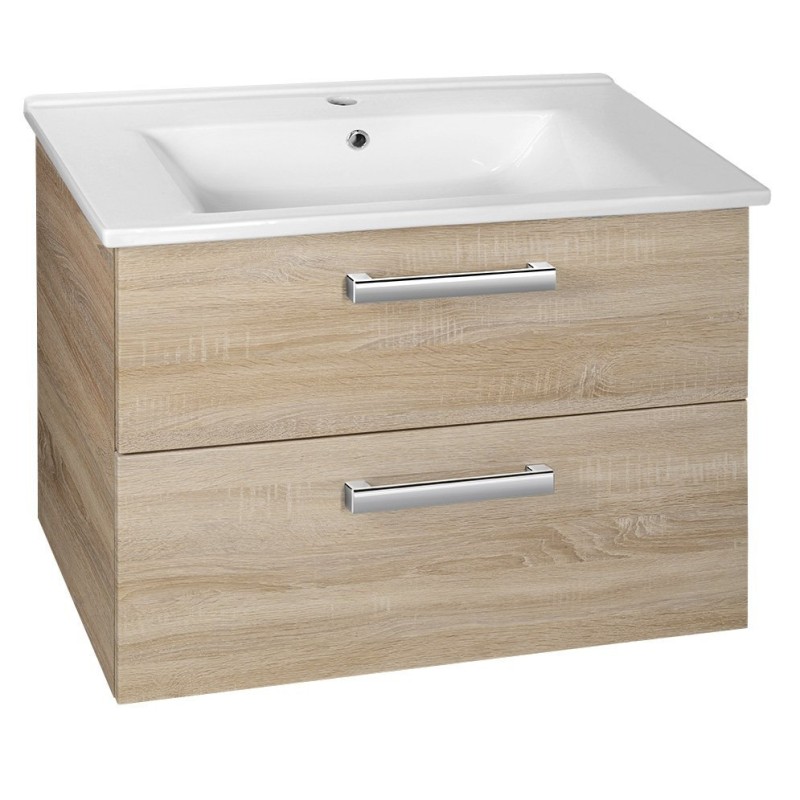 VEGA umývadlová skrinka 72x57,6x43,8 cm, 2xzásuvka, dub platin