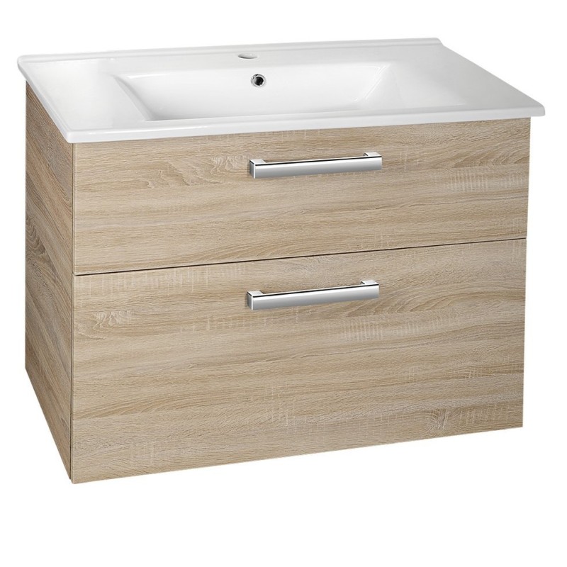 VEGA umývadlová skrinka 82x67,6x43,8 cm, 2xzásuvka, dub platin