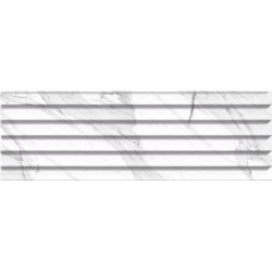 CARRARA Relieve Stripe Blanco Brillo G 20x60 (bal1,20 m2)
