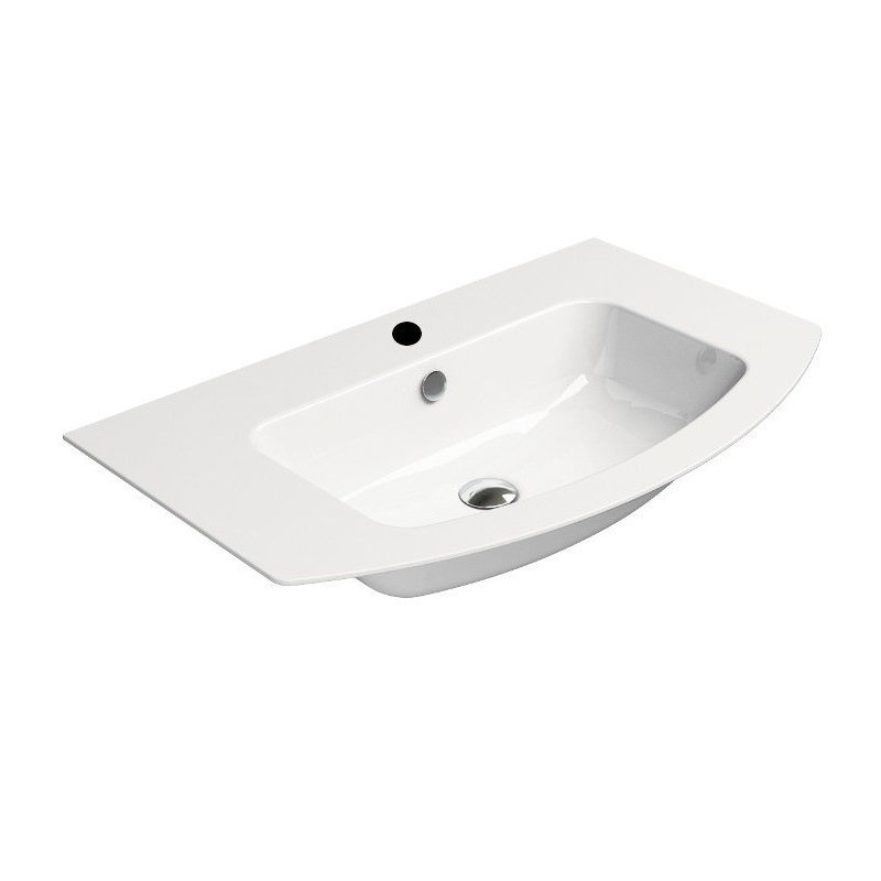 PURA umývadlo Slim oblé 82x52 cm, biela ExtraGlaze