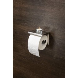 Držiak na toaletný papier, nástenný - s poličkou