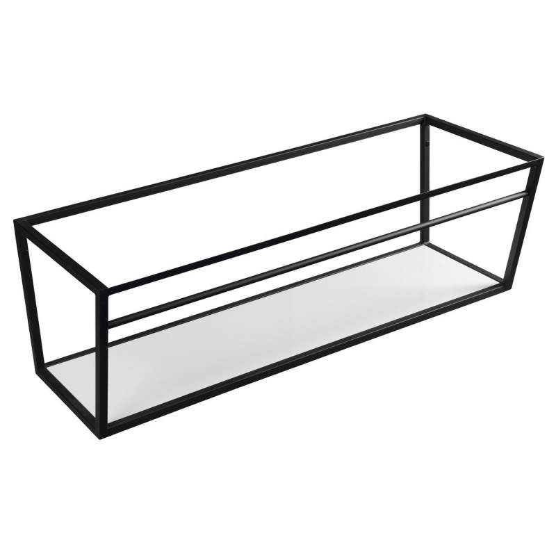 SKA Konštrukcia pod umývadlo/pod dosku 1200x400x460mm, čierna mat, s bielou MDF policou