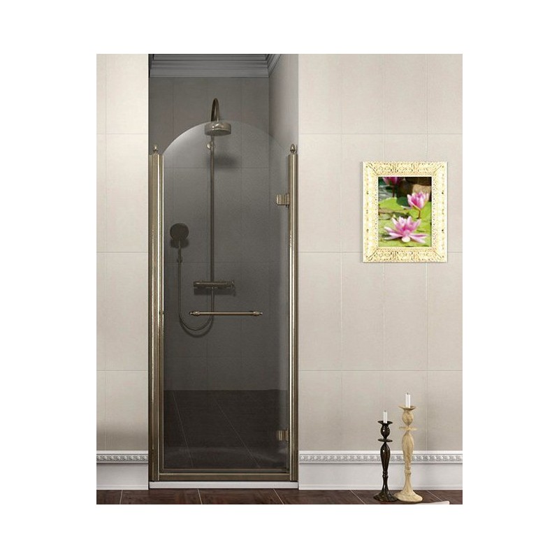 ANTIQUE sprchové dvere 900mm, číre sklo, pravé, bronz