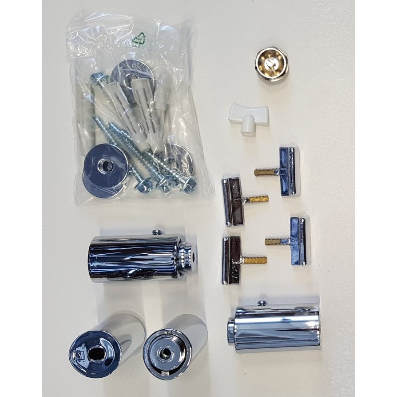 Set držiakov radiátora MILI, chróm