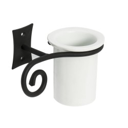 REBECCA pohár, čierna/keramika