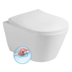 AVVA závesná WC misa, Rimless, 35,5x53 cm, biela