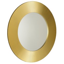 SUNBEAM zrkadlo v ráme, priemer 90cm, zlatá