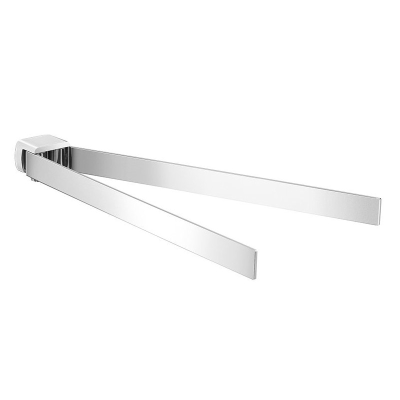 PIRENEI držiak uterákov dvojitý otočný, chróm