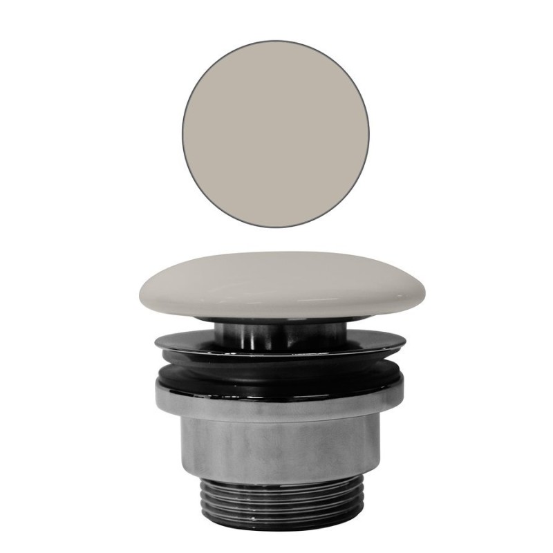 GSI umývadlová výpust 5/4", neuzatvárateľná, tl.5-65 mm, keramická krytka, creta mat