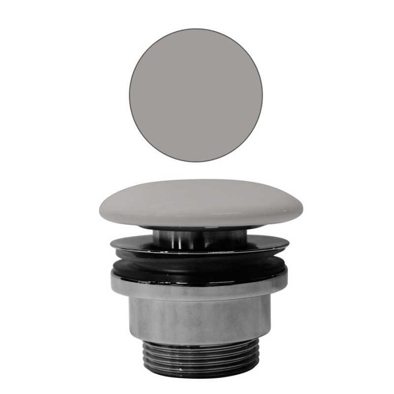 GSI umývadlová výpust 5/4", neuzatvárateľná, tl.5-65 mm, keramická krytka, tortora mat