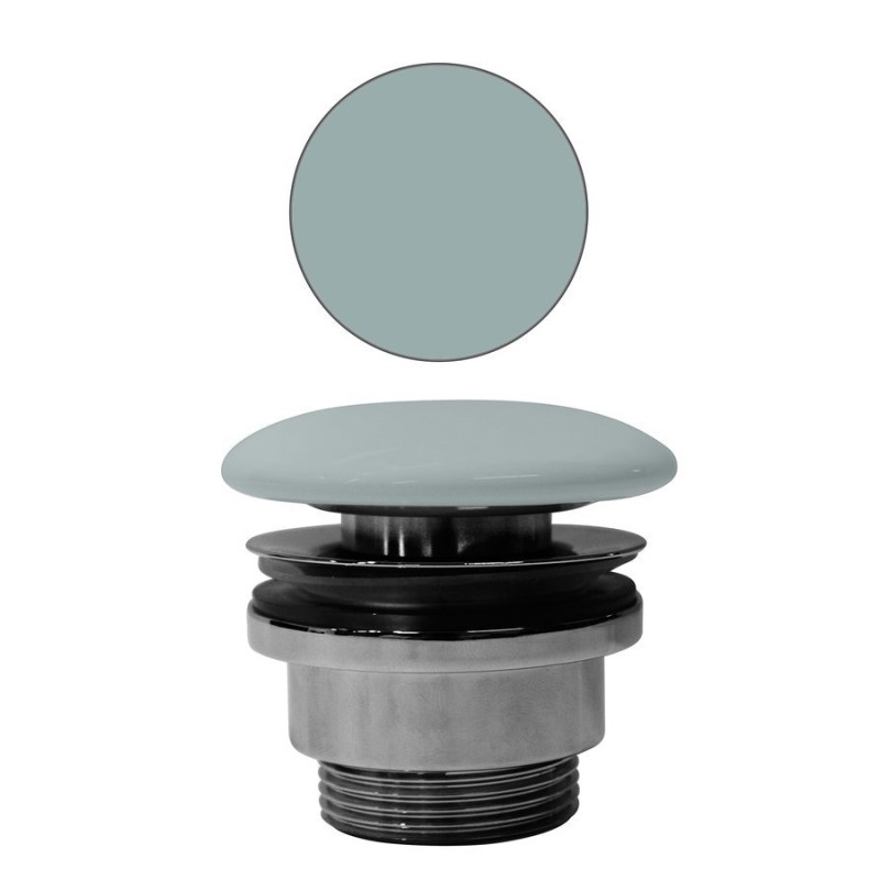 GSI umývadlová výpust 5/4", neuzatvárateľná, tl.5-65 mm, keramická krytka, ghiaccio mat