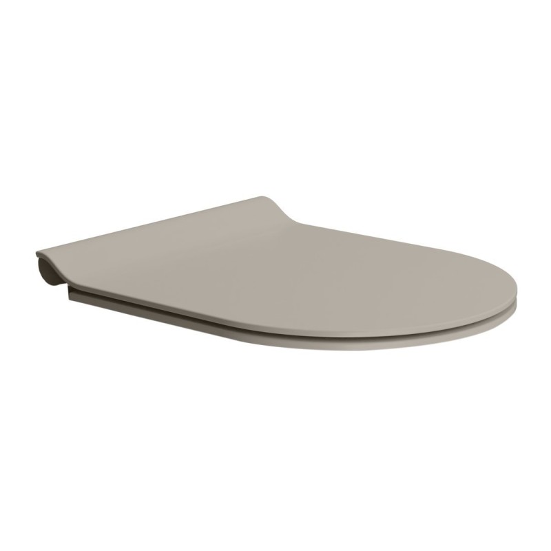 WC sedátko, SLIM, Soft Close, tortora mat/chróm