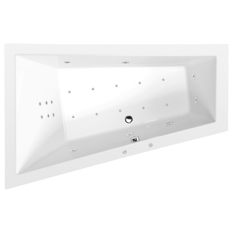 TRIANGL L HYDRO-AIR hydromasážna vaňa, 180x120x50cm, biela