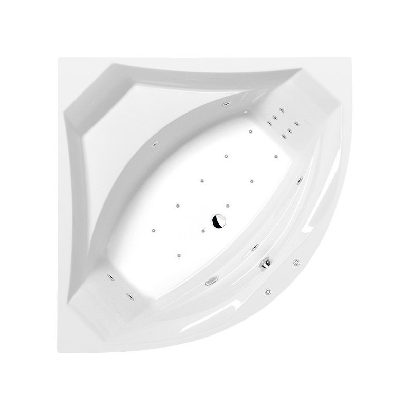ROSANA HYDRO-AIR hydromasážna vaňa, 140x140x49cm, biela