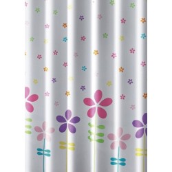 Sprchový záves 180x180cm, polyester, kvetovaný farebný
