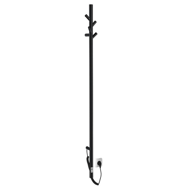 PASADOR elektrický sušiak uterákov s časovačom, guľatý, 150x1500 mm, 30 W, čierna mat