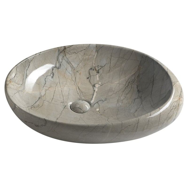 DALMA keramické umývadlo 68x16,5x44 cm, grigio