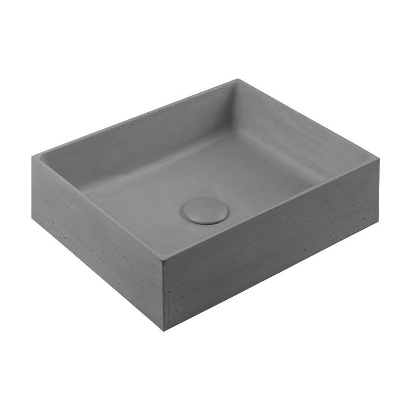 FORMIGO betónové umývadlo, 47,5x14x36,5 cm, šedá