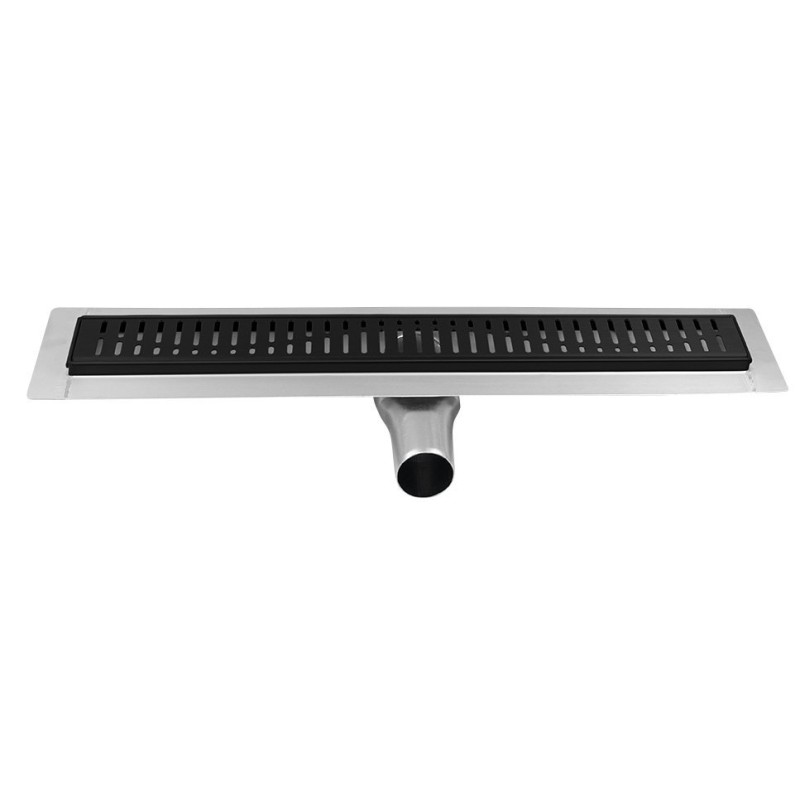 MANUS BLACK nerezový sprchový kanálik s roštom ONDA, 1150x130x55 mm