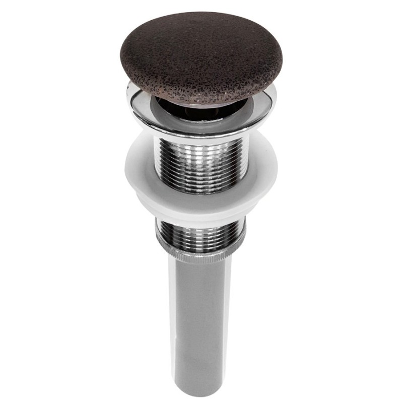 Výpusť s betónovou zátkou, čierny granit