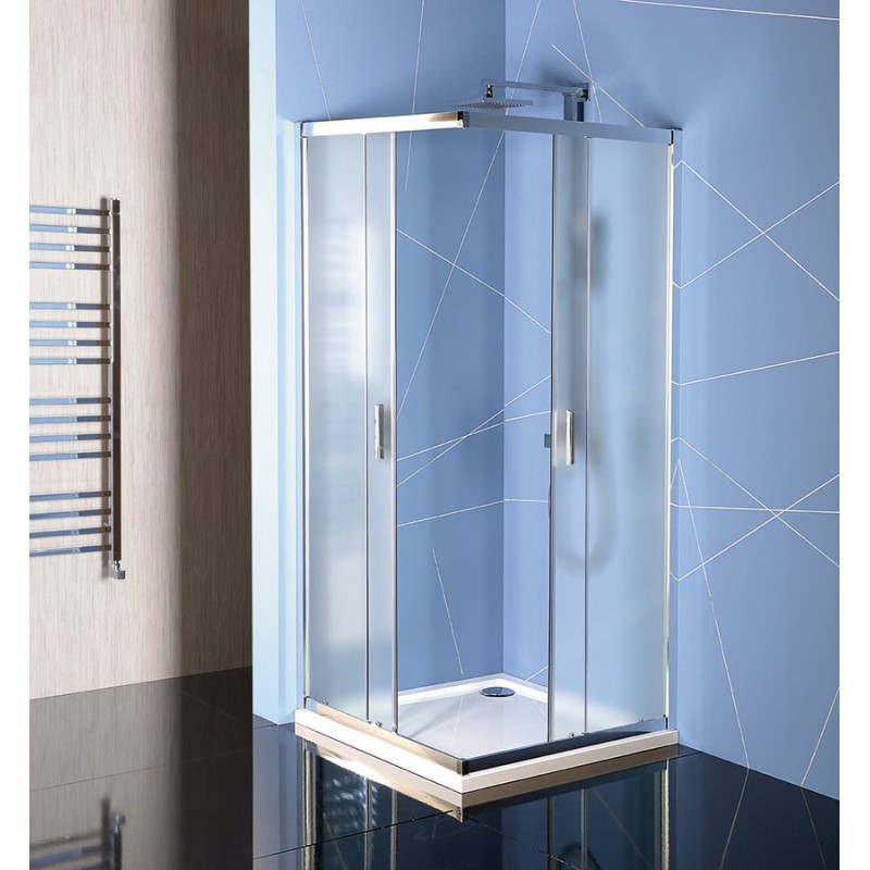 EASY LINE štvorcová sprchová zástena 900x900mm, sklo BRICK