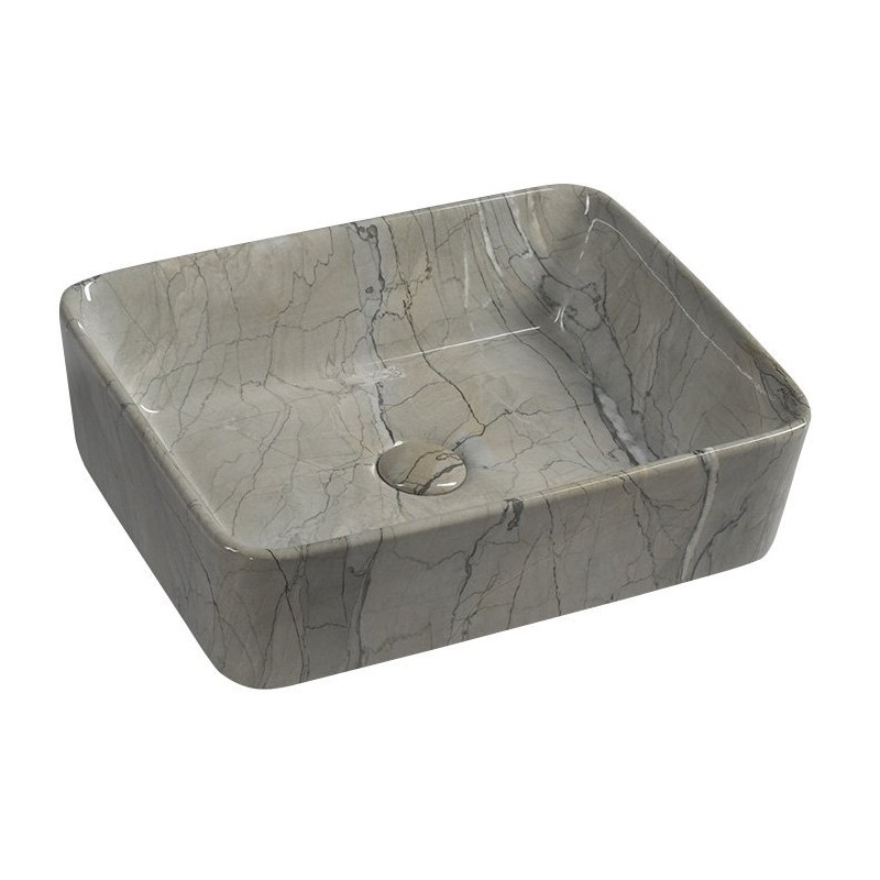 DALMA keramické umývadlo 48x13x38 cm, grigio