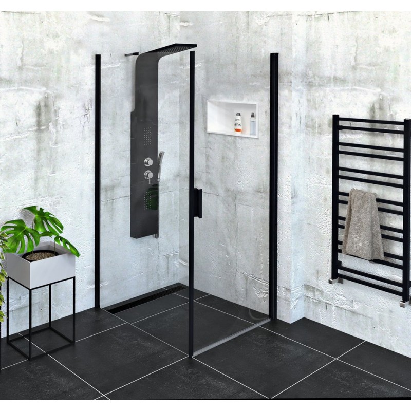 Zoom Line Black obdĺžniková sprchová zástena 900x1000mm L/P varianta