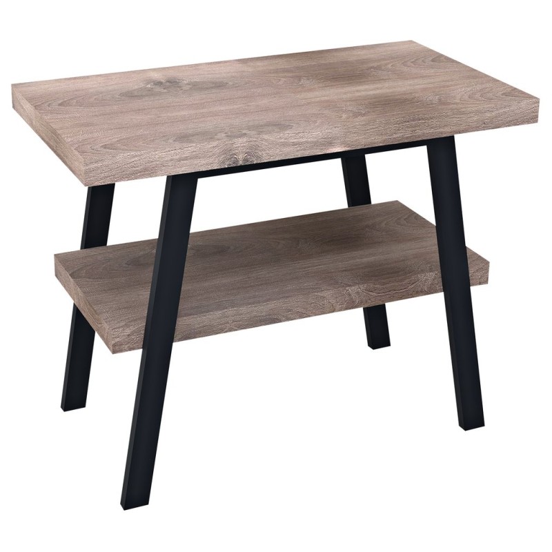 TWIGA umývadlový stolík 90x72x50 cm, čierna matná/orech rustik