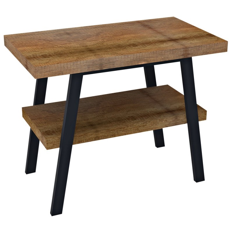 TWIGA umývadlový stolík 90x72x50 cm, čierna matná/Old wood