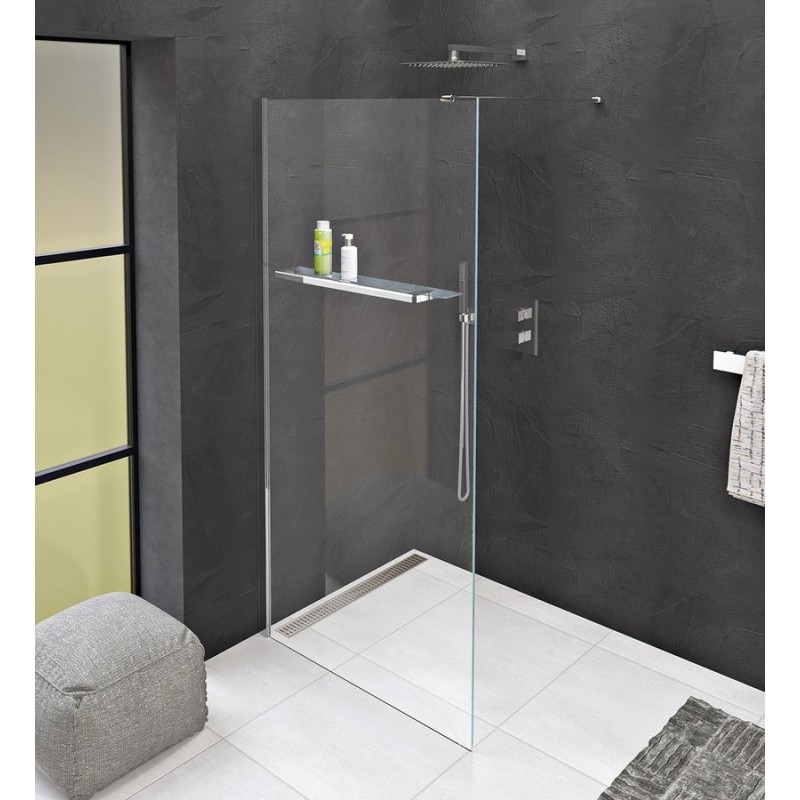 MODULAR SHOWER stena na inštaláciu na múr, jednodielna, 900 mm, s otvormi na držiak uterákov