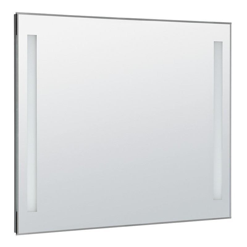 LED podsvietené zrkadlo 100x80cm, gombíkový vypínač