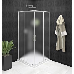 SIGMA SIMPLY štvorcová sprchová zástena 1000x1000 mm, rohový vstup, Brick sklo