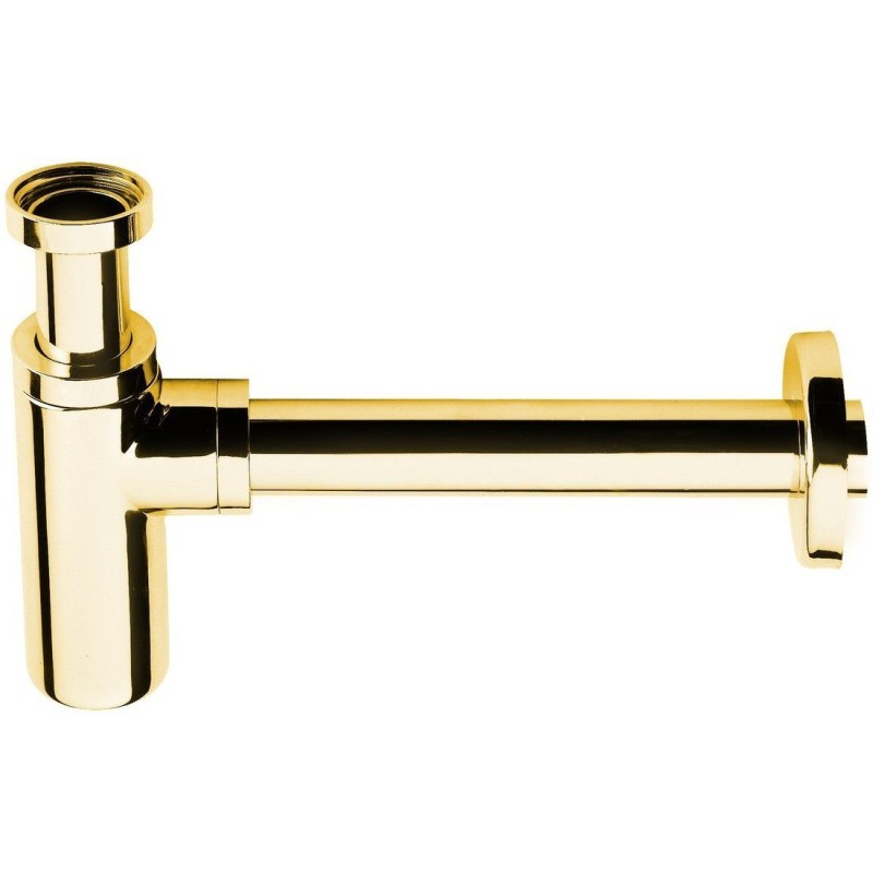 Umývadlový sifón 5/4", odpad 32 mm, guľatý, zlato