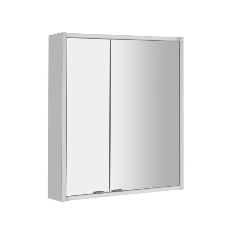 BATU zrkadlová galerka 60x71x15 cm, 2x LED osvetlenie, biela