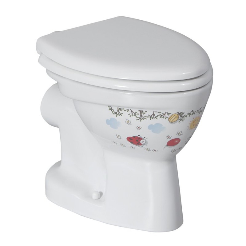KID WC misa, zadný odpad, farebná potlač