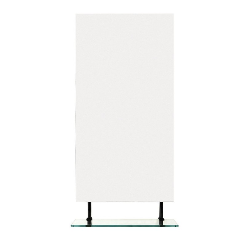 WEGA zrkadlo 500x800mm, s policou, čierna matná