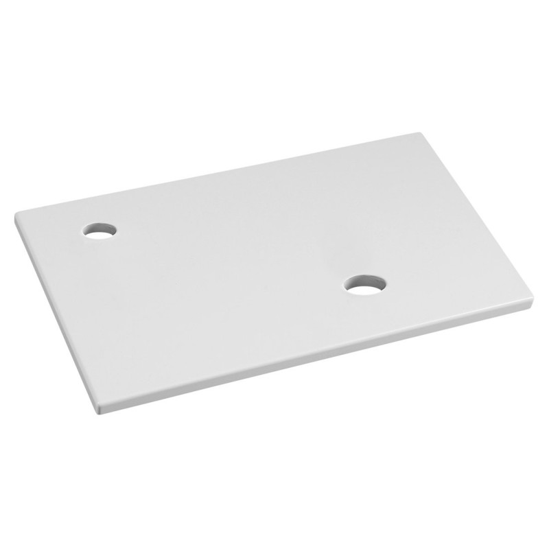 MINOR doska pod umývadielko 40x22,5cm, umývadlová batéria vľavo, liaty mramor, biela