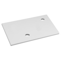MINOR doska pod umývadielko 40x22,5cm, umývadlová batéria vpravo, liaty mramor, biela