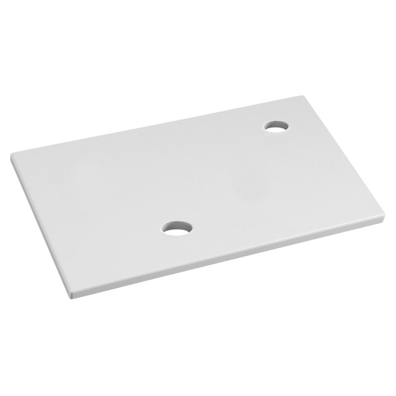 MINOR doska pod umývadielko 40x22,5cm, umývadlová batéria vpravo, liaty mramor, biela